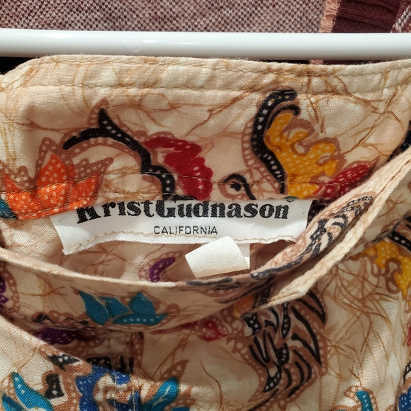 SOLD - Vintage 1970s Tan Paisley and Floral Print Wrap Midi Skirt - Picture 9 of 9